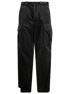 Prada Tapered-Leg Drawstring-Hem Trousers