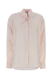 Prada Tie-Neck Button-Up Shirt