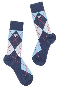 Prada Triangle-Logo Argyle Socks