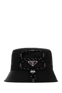 Prada Triangle-Logo Buckle Hat