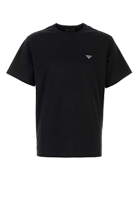 Prada Triangle-Logo Crewneck T-Shirt