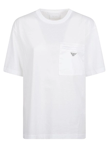 Prada Triangle-Logo Crewneck T-Shirt