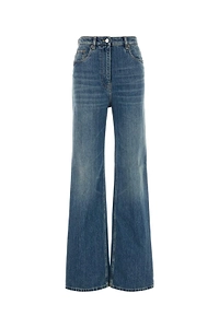 Prada Triangle-Logo Flared Jeans