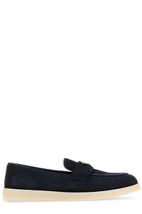 Prada Triangle-Logo Moccasins