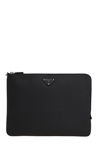 Prada Triangle-Logo Pouch