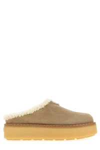 Prada Triangle-Logo Round-Toe Mules