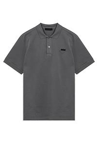 Prada Triangle-Logo Short-Sleeved Polo Shirt