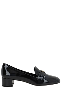 Prada Triangle-Logo Slip-On Pumps