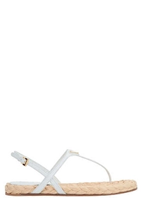 Prada Triangle-Logo Thong Sandals
