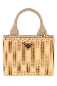 Prada Triangle-Logo Tote Bag