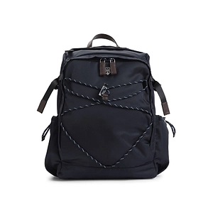 Prada Triangle-Logo Zipped Backpack