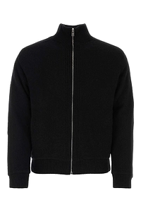 Prada Triangle-Logo Zip-Up Cardigan
