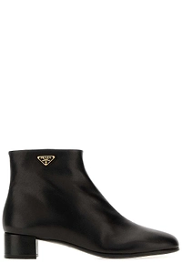 Prada Triangle-Logo Zipped Ankle Boots
