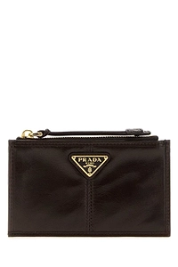 Prada Triangle-Logo Zipped Cardholder