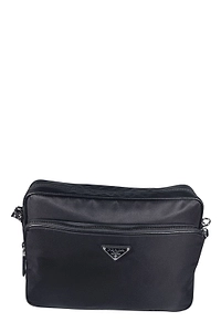 Prada Triangle-Logo Zipped Shoulder Bag