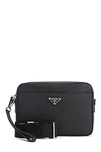 Prada Triangle-Logo Zipped Shoulder Bag