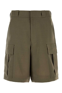 Prada Triangle-Patch Cargo Shorts