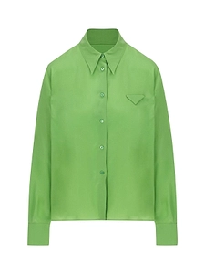 Prada Triangle-Patch Long-Sleeved Shirt