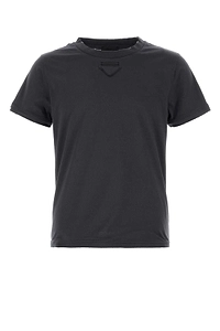 Prada Triangle-Patch Crewneck T-Shirt