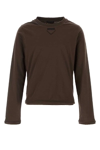 Prada Triangle-Patch Long-Sleeved T-Shirt
