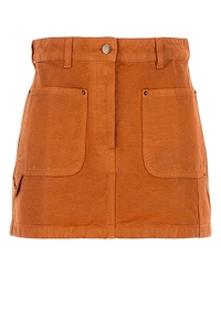 Prada Triangle-Patch Mini Skirt