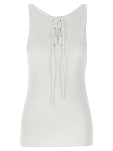 Prada Logo Patch Scoop Neck Tank Top