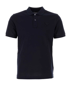 Prada Triangle-Patch Short-Sleeved Polo Shirt