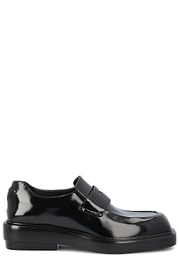 Prada Triangle-Patch Slip-On Loafers