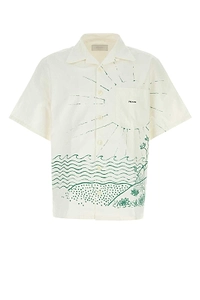 Prada Wave Printed Short-Sleeved Shirt