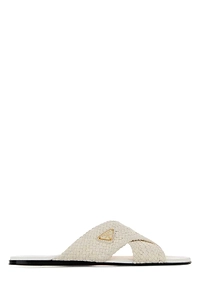 Prada Woven Slide Slippers