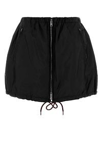 Prada Zip-Front Drawstring Mini Skirt