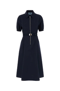 Prada Zip-Up Belted Dress