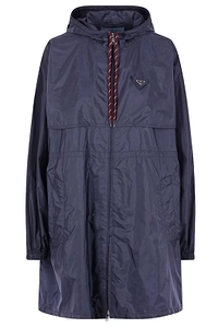Prada Zip-Up Hooded Coat