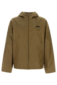 Prada Zip-Up Hooded Jacket