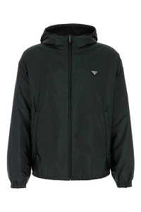 Prada Zip-Up Hooded Jacket