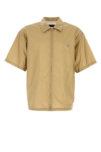 Prada Zip-Up Short-Sleeve Shirt