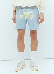 Praying 777 Graphic Track Shorts