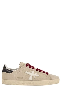 Premiata Stevend Velvet-Lace Low-Top Sneakers