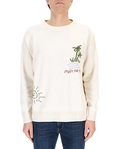 President's Embroidered Knitted Sweater