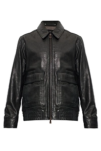Ps Paul Smith Vintage-Style Leather Jacket