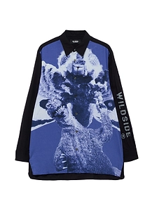 Wildside × Izumonster Mothra Vs Godzilla Rayon Shirt（Purple）