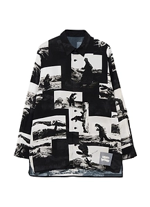 Wildside × Izumonster All-Over Print Long Sleeve Rayon Shirt