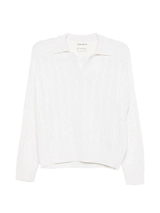 Purotatto Cable Knit Polo Top