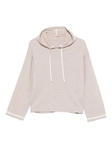 Purotatto Contrast Trim Hooded Sweater