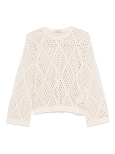 Purotatto Open-Knit Diamond Knitted Sweater