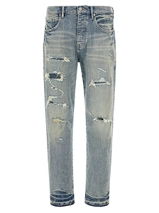 Purple P005 Distressed Slim Jeans