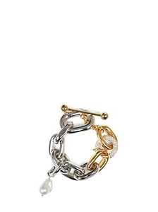 Rabanne Two-Toned Chain-Linked Bracelet