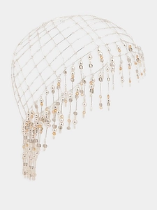 Rabanne Embellished Fringed Beanie