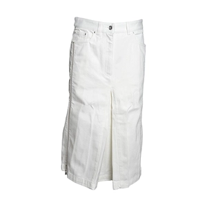 Rabanne Slit-Detailed Denim Skirt