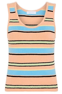 Rabanne Striped Knitted Tank Top